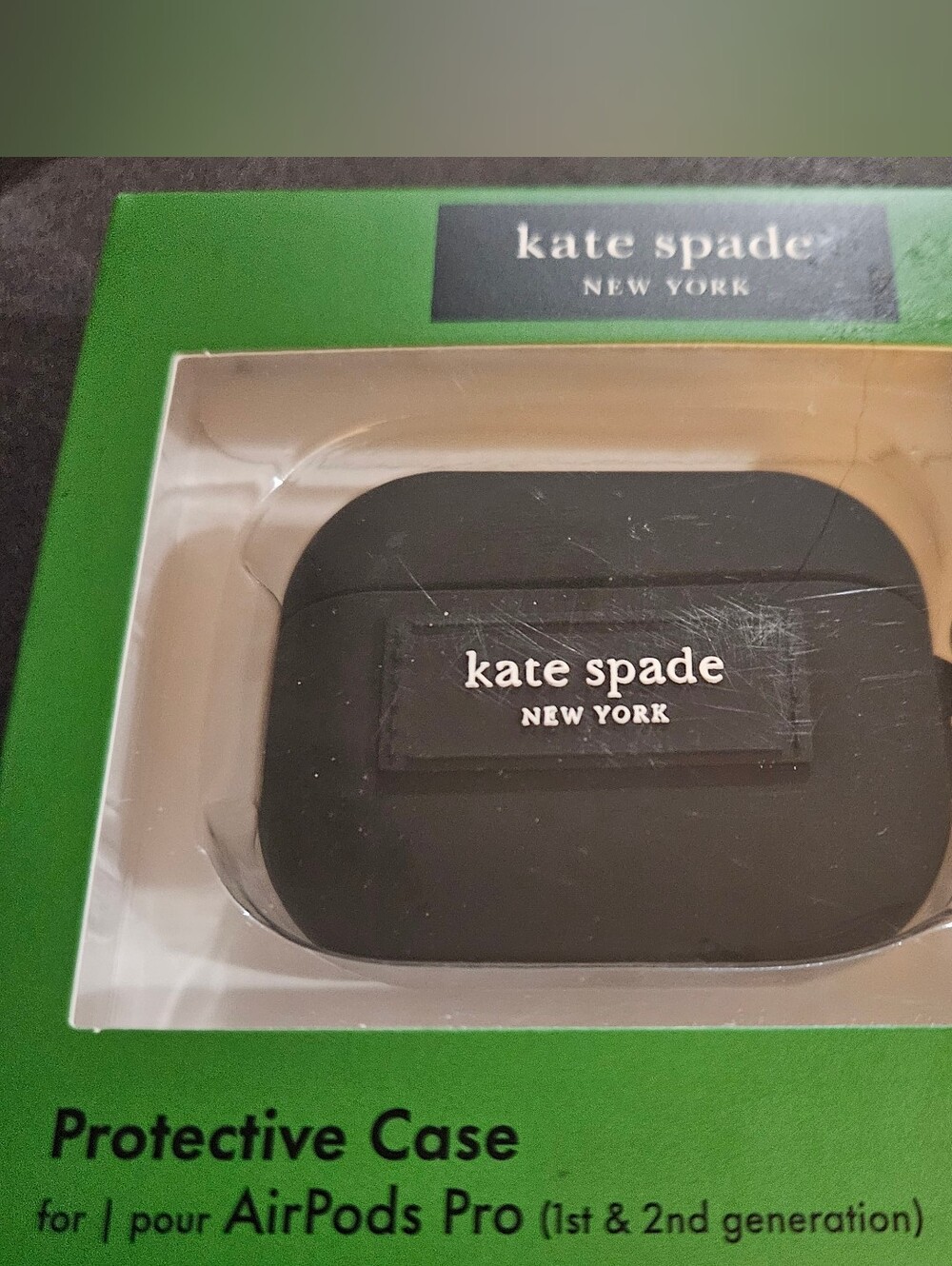 kate spade Black AirPods Pro Case (1st & 2nd Gen) NIB - Picture 3 of 3